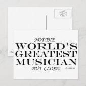 Carte Postale Gros musicien Fermer (Devant / Derrière)