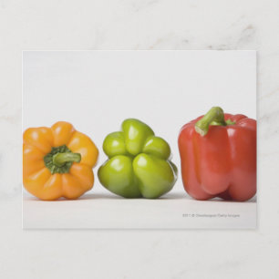 Carte Postale Gros plan de poivrons d'affilée