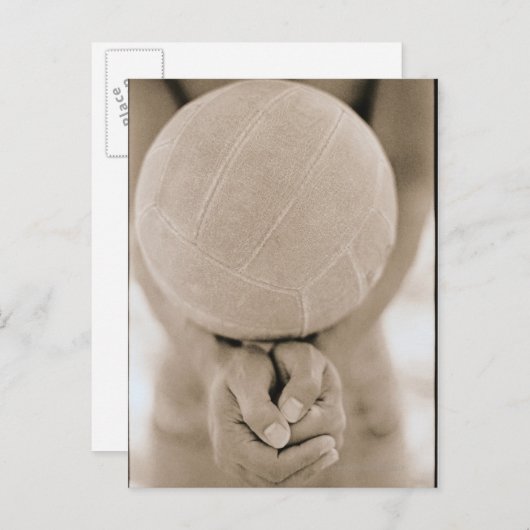 Carte Postale Gros plan de volley-ball (Devant / Derrière)