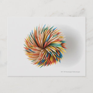 Carte Postale Gros plan des crayons colorés