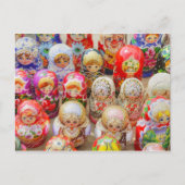 Carte Postale Gros plan des poupées russes traditionnelles imbri (Devant)