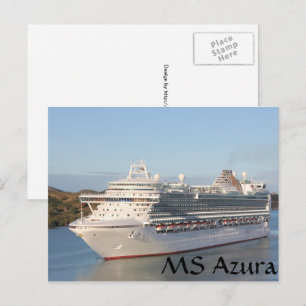 Carte Postale Gros plan du bateau de croisière MS Azura sur Anti