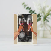 Carte Postale Gros plan d'un couple de toasts à vin (Debout devant)