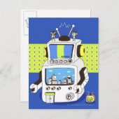 Carte Postale Gros plan d'un robot (Devant / Derrière)