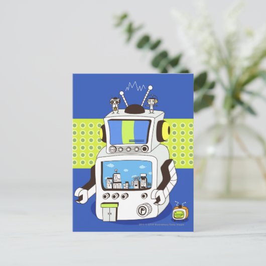 Carte Postale Gros plan d'un robot (Debout devant)