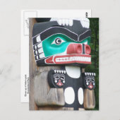 Carte Postale Gros plan d'un totem (Devant / Derrière)