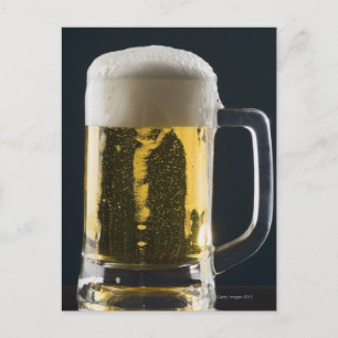 Carte Postale Gros plan d'un verre de bière