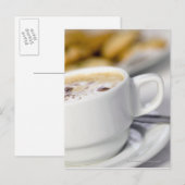 Carte Postale Gros plan d'une tasse de café (Devant / Derrière)
