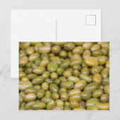 Carte Postale Gros plan sur des olives vertes (Devant / Derrière)