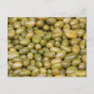 Carte Postale Gros plan sur des olives vertes