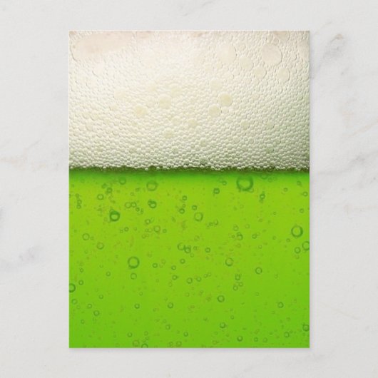 Carte Postale Gros plan sur la bière verte (Devant)