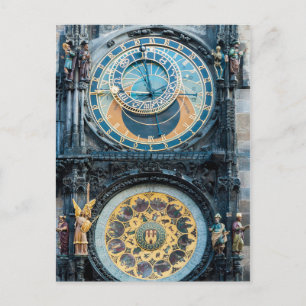 Carte Postale Gros plan sur l'horloge astronomique de Prague