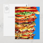 Carte Postale Gros sandwich (Devant / Derrière)