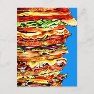 Carte Postale Gros sandwich