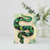 Carte Postale Gros Serpent Vert (Debout devant)