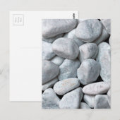 Carte Postale Gros tas de pierres grises et blanches de la plage (Devant / Derrière)