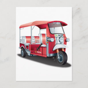 Carte Postale Gros Tuk-Tuk Rouge !