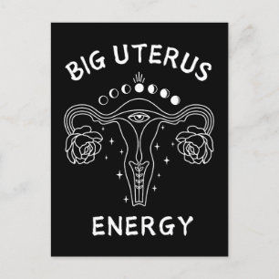 Carte Postale Gros utérus énergie féministe