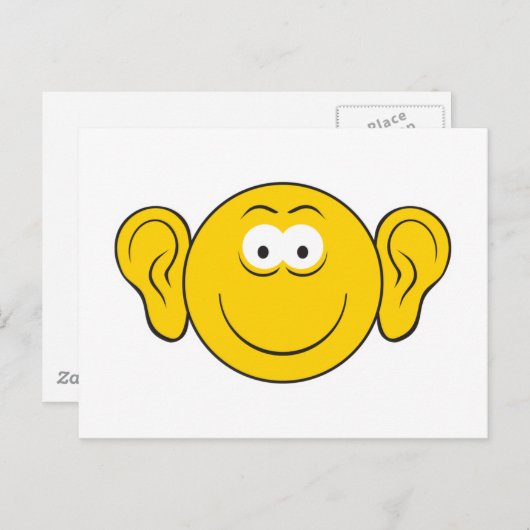 Carte Postale Gros visage des oreilles (Devant / Derrière)