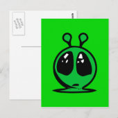 Carte Postale gros yeux verts. (Devant / Derrière)