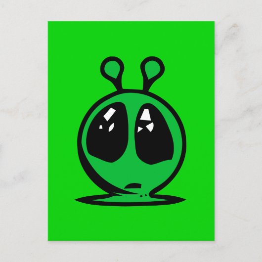 Carte Postale gros yeux verts. (Devant)