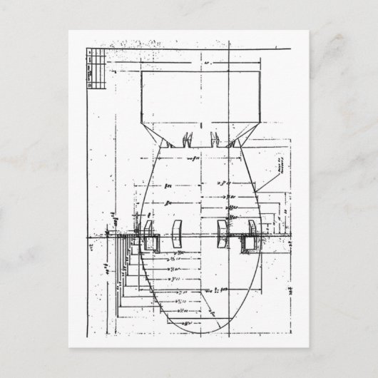 Carte Postale Grosse bombe atomique d'homme (Devant)