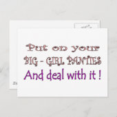 Carte Postale Grosse culotte (Devant / Derrière)