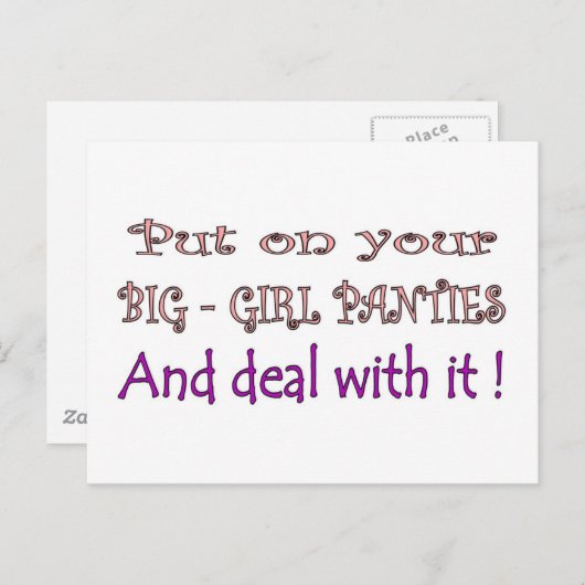 Carte Postale Grosse culotte (Devant / Derrière)