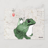 Carte Postale Grosse grenouille Petit crapaud japonais 19e siècl (Dos)