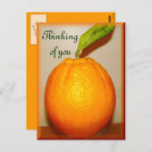 Carte Postale Grosse Orange ,Pensée pour toi_ (Devant / Derrière)
