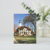 Carte Postale Grosse Point Lighthouse, Illinois Postcard (Debout devant)