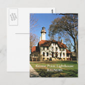 Carte Postale Grosse Point Lighthouse, Illinois Postcard (Devant / Derrière)