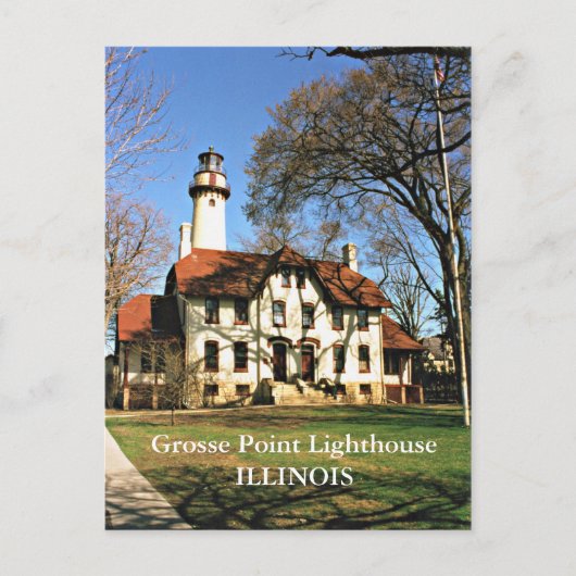 Carte Postale Grosse Point Lighthouse, Illinois Postcard (Devant)