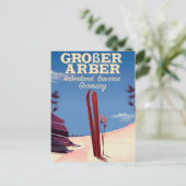 Carte Postale Großer Arber, Arberland, ski allemand bavarois (Debout devant)