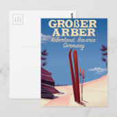 Carte Postale Großer Arber, Arberland, ski allemand bavarois (Devant / Derrière)
