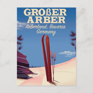 Carte Postale Großer Arber, Arberland, ski allemand bavarois