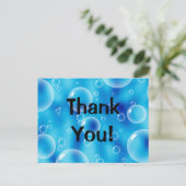 Carte Postale Grosses bulles bleues rebondissantes (Debout devant)