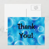 Carte Postale Grosses bulles bleues rebondissantes (Devant / Derrière)