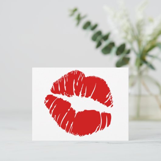 Carte Postale Grosses lèvres baiser lèvres géantes énorme baiser (Debout devant)