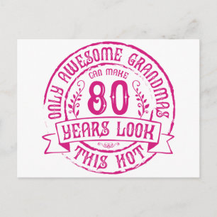 Carte Postale Grossesse chaude amusante 80e anniversaire