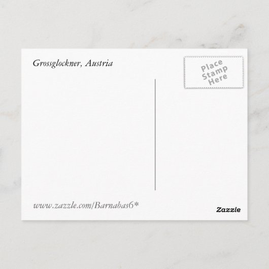 Carte Postale Grossglockner (Dos)