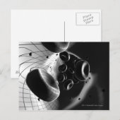 Carte Postale grossissement noir et blanc des cellules sanguines (Devant / Derrière)