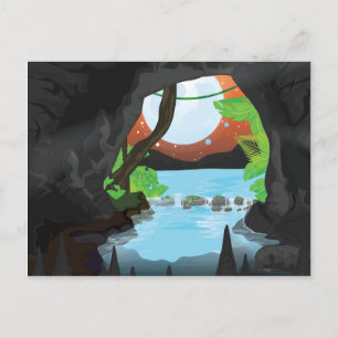 Carte Postale Grotte de la forêt tropicale