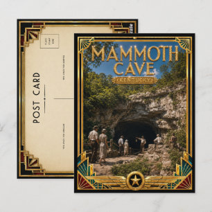 Carte Postale Grotte de Mammouth Kentucky Art Déco Vintage Âge d