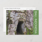 Carte Postale grotte d'éléphant bali (Devant / Derrière)