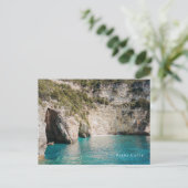 Carte Postale Grottes de Paxos Grèce Côtière (Debout devant)
