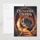Carte Postale Grottes d'Olentangy Ohio (Devant / Derrière)