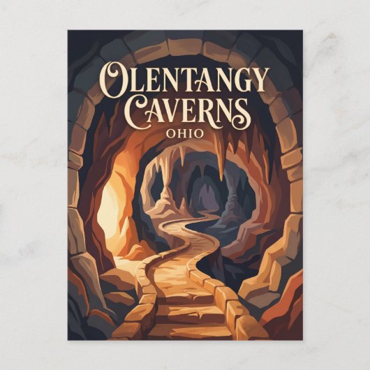 Carte Postale Grottes d'Olentangy Ohio (Devant)