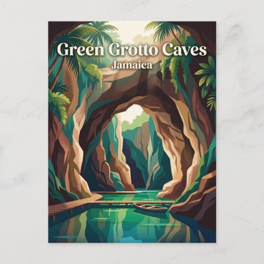 Carte Postale Grottes vertes de Jamaïque (Devant)