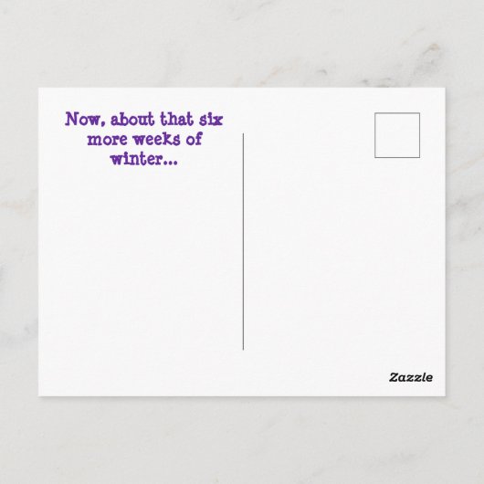 Carte Postale Groundhog April Fool Day (Dos)